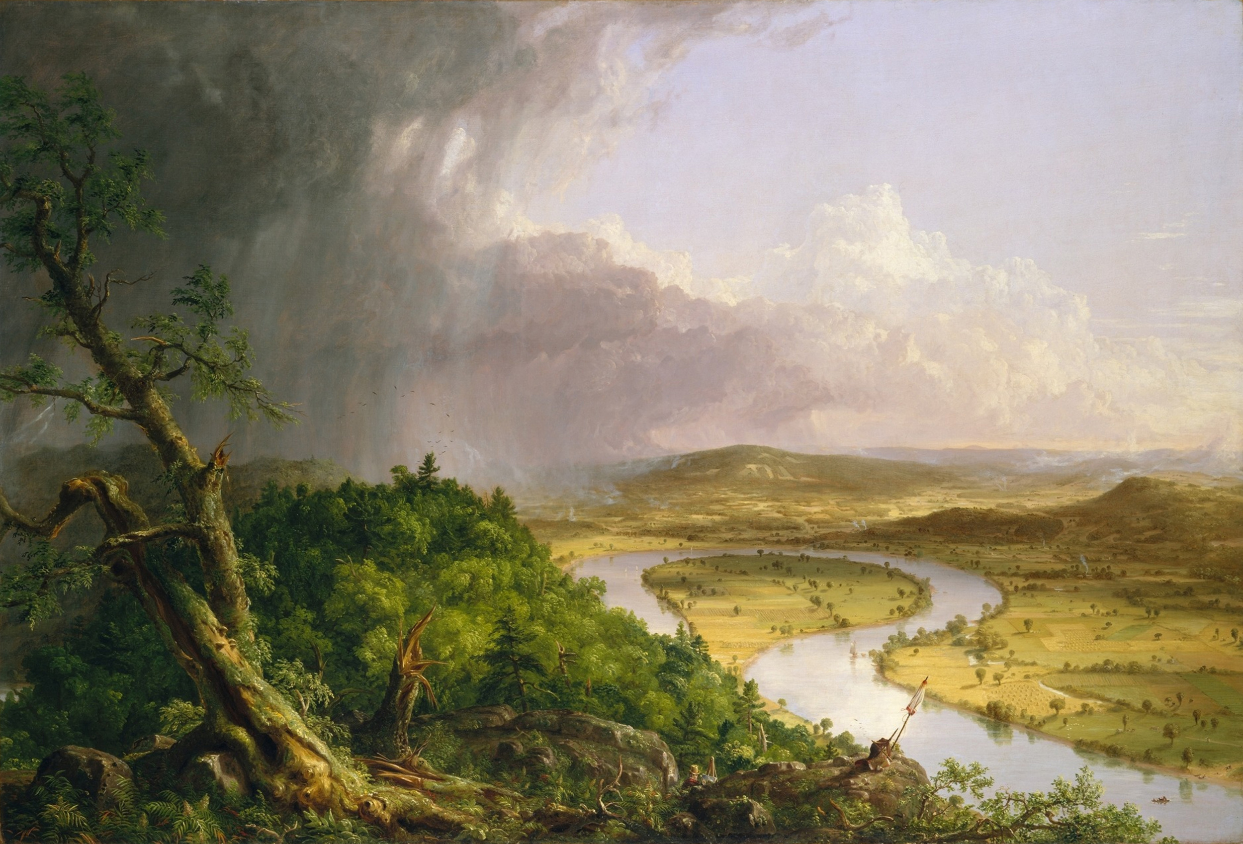 Thomas Cole, The Oxbow, View from Mount Holyoke, Northampton, Massachusetts, after a Thunderstorm , 1836, The Metropolitan Museum of Art, New York.