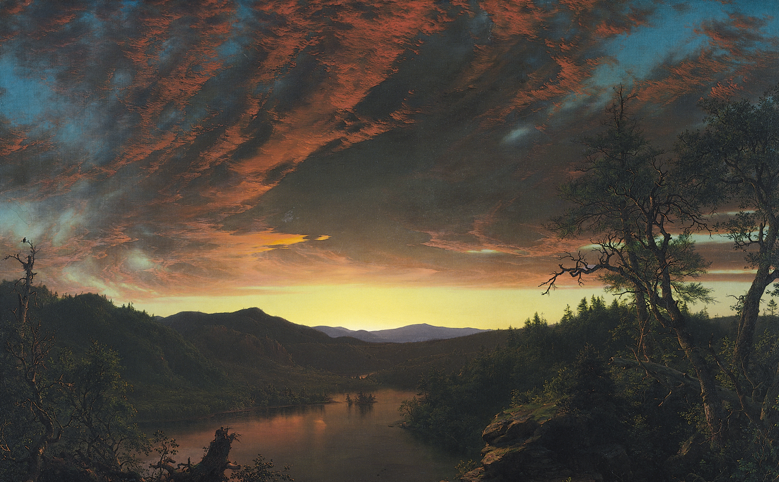 Frederic Church, Twilight in the Wilderness , 1860, Cleveland Museum of Art.