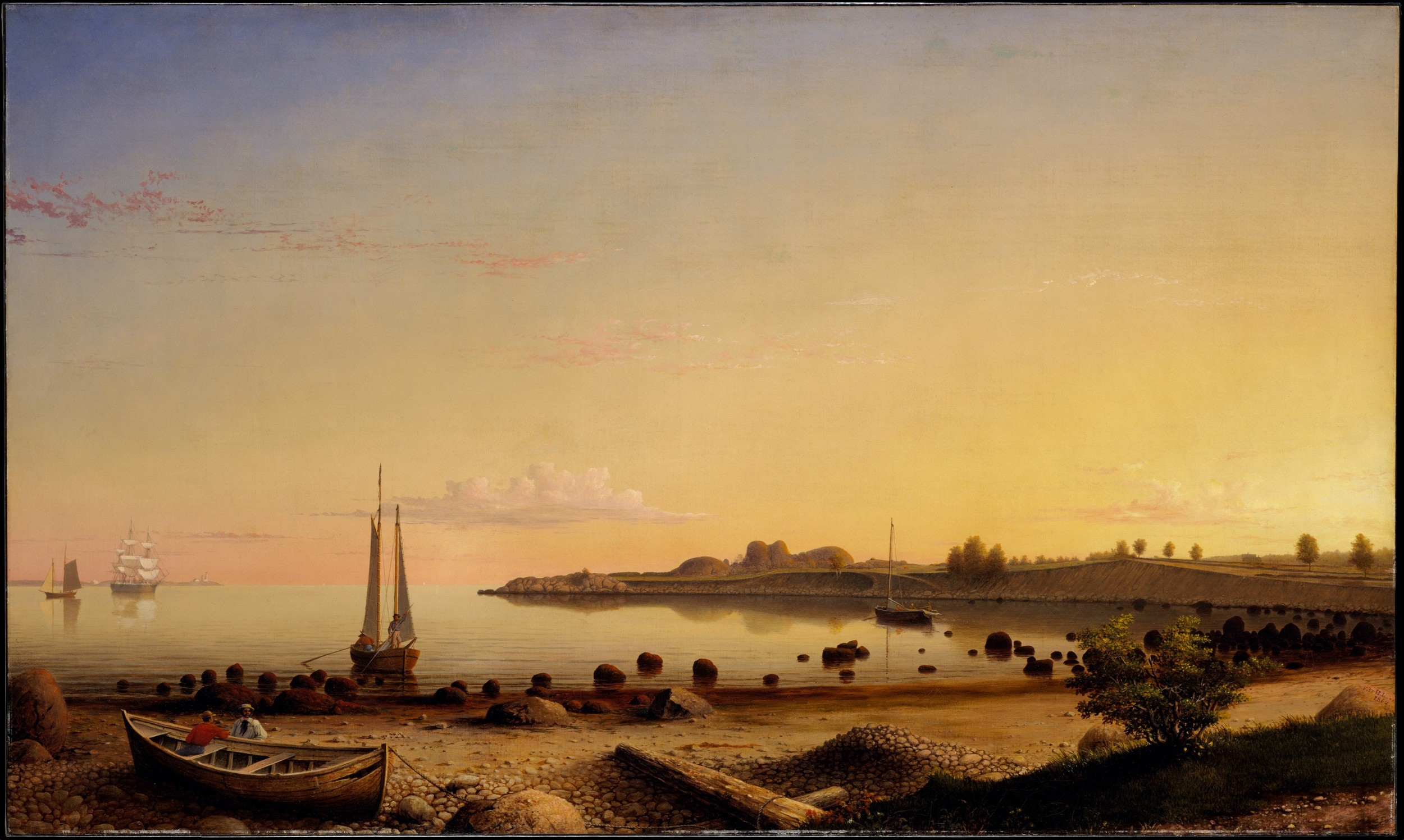 Fitzhugh Lane, Stage Fort across Gloucester Harbour , 1862, Metropolitan Museum, New York. 