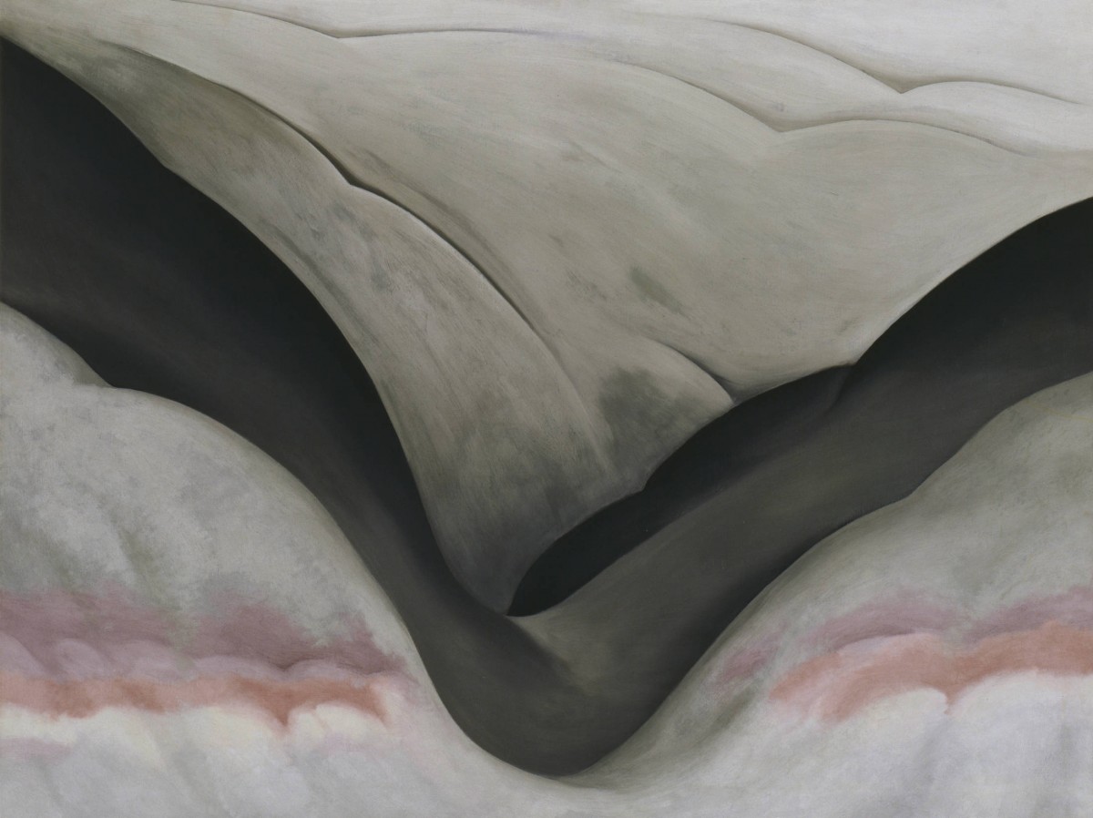 Georgia O'Keeffe, Black Place, Grey and Pink , 1949, Georgia O'Keeffe Museum, Santa Fe.