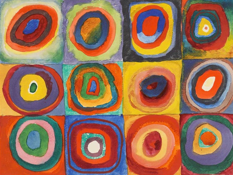 Wassily Kandinsky, Squares with Concentric Circles , 1913, Lenbachhaus, Munich.