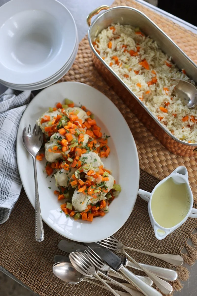 Poached Chicken With Rice