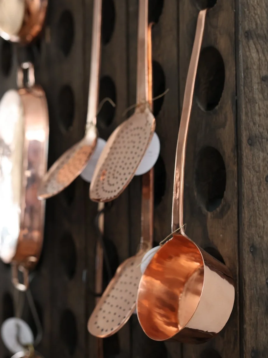 Antique Solid Copper Dairy Scoop, Late 19th Century