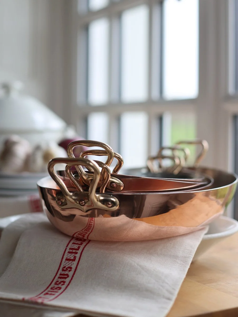 Traditional Copper Oval Roasting Pans