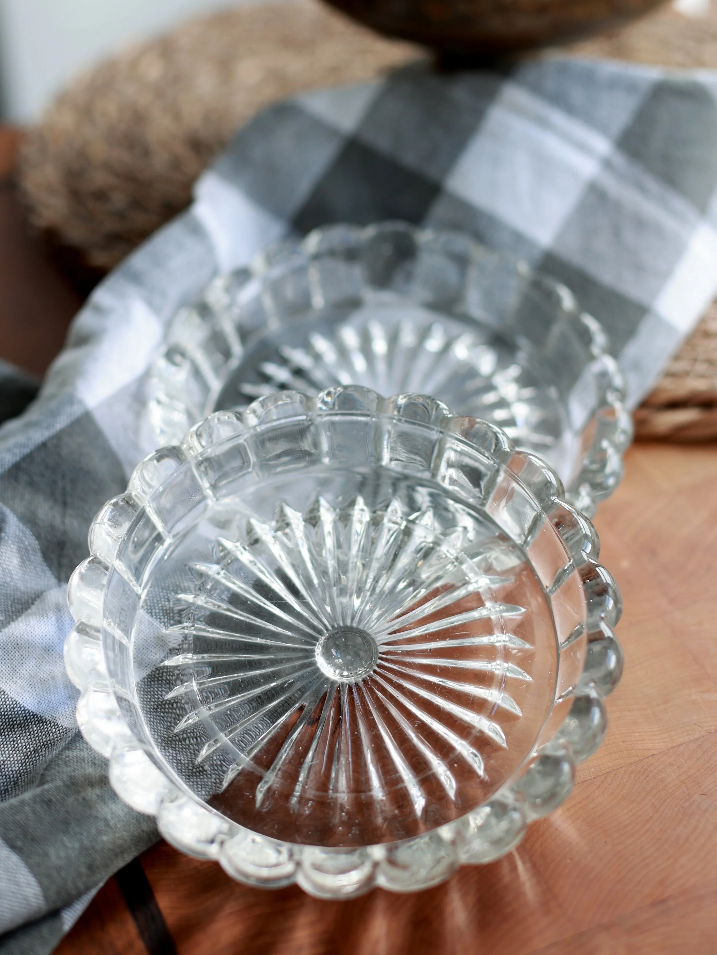 Pressed Glass Wine Bottle Coaster