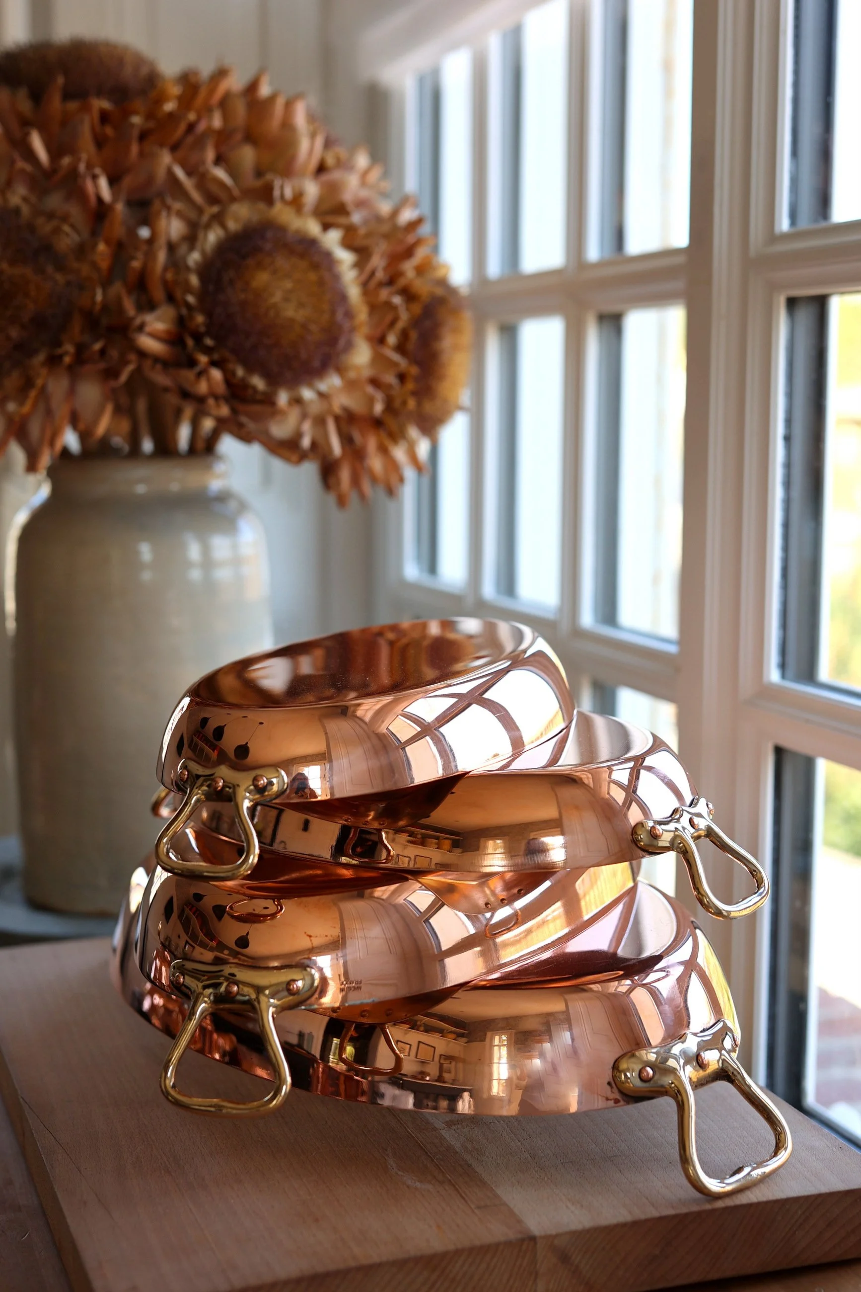 Traditional Copper Oval Roasting Pans