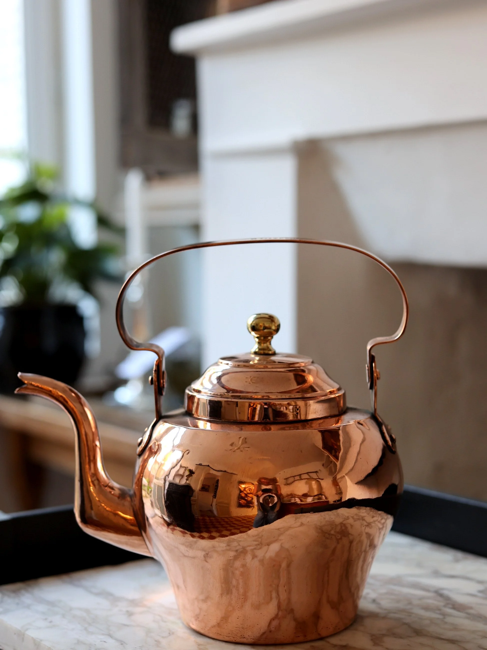 Antique Copper Tea Kettle