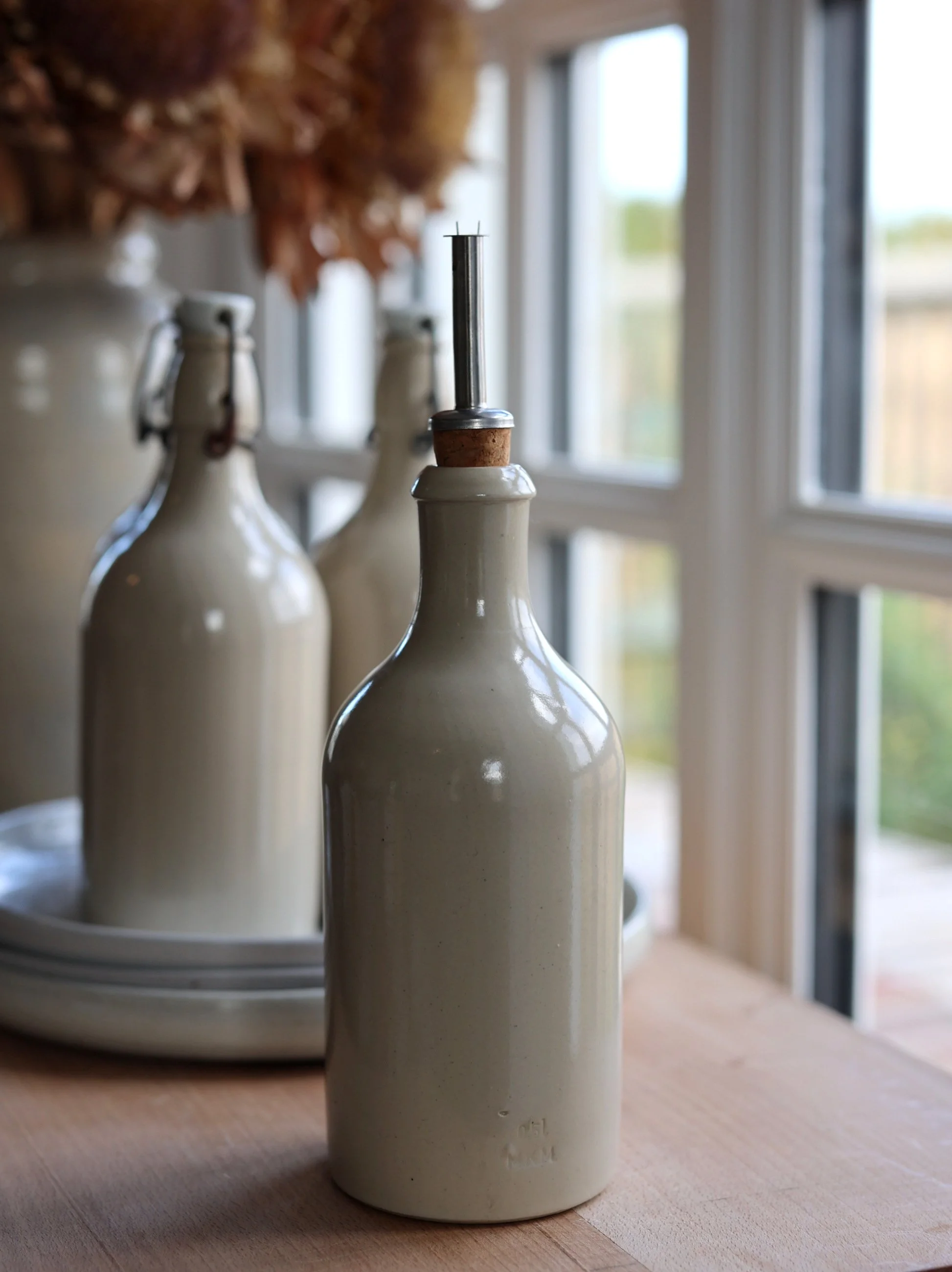 Vintage French Grès Pantry Bottle