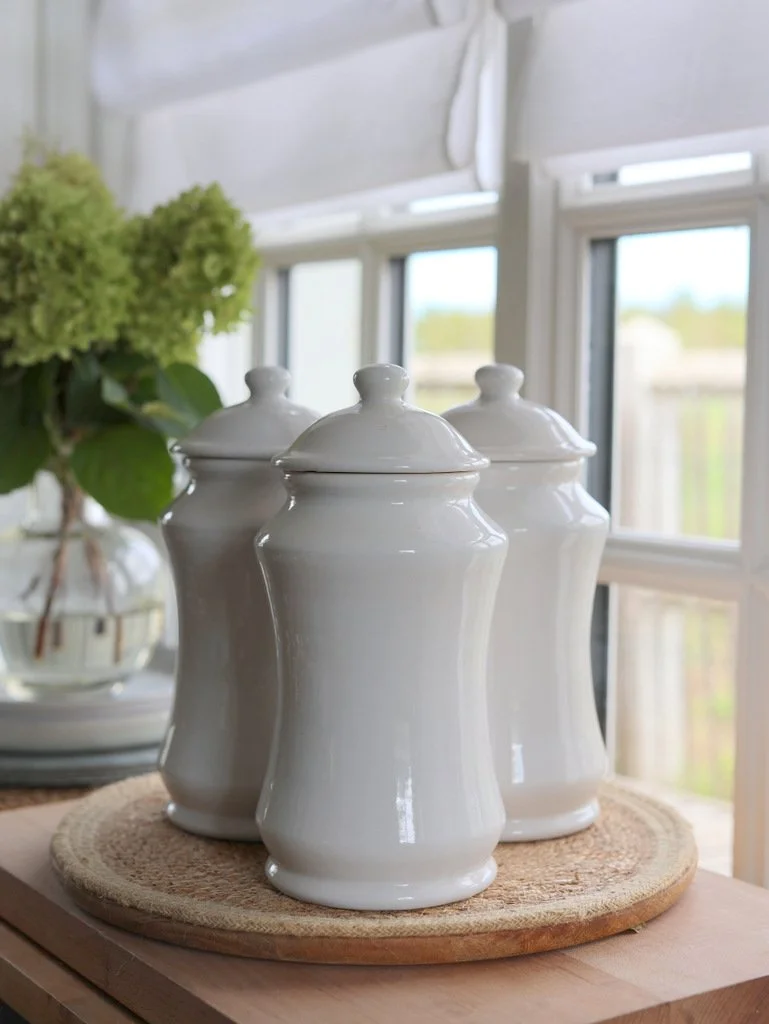Antique French White Porcelain Apothecary Jar