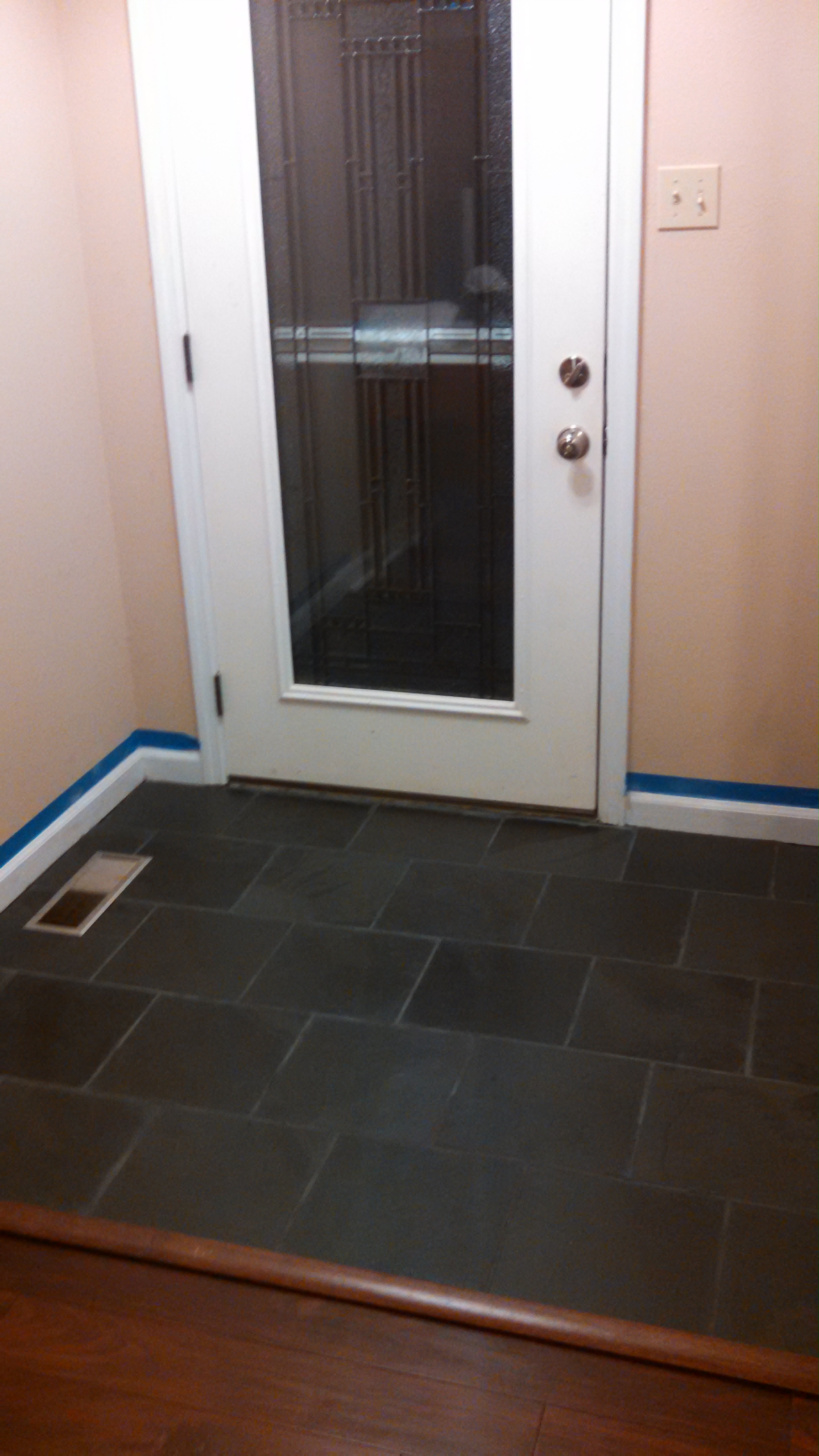 Finished Entry way slate tile