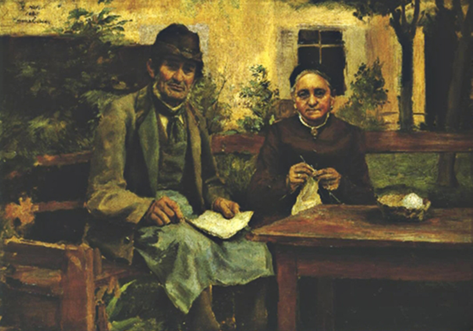 "Meine Eltern", ritratto dei fondatori Alois Hofer e Anna Staffler, pitturato da loro figlio Gottfried Hofer.