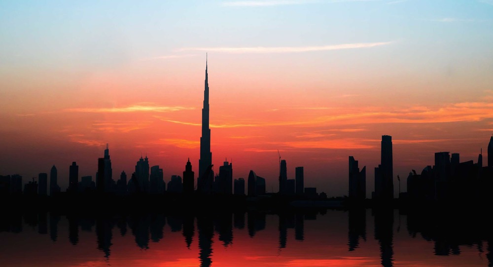  Dubai's Skyline dominated by Burj Khalifa 