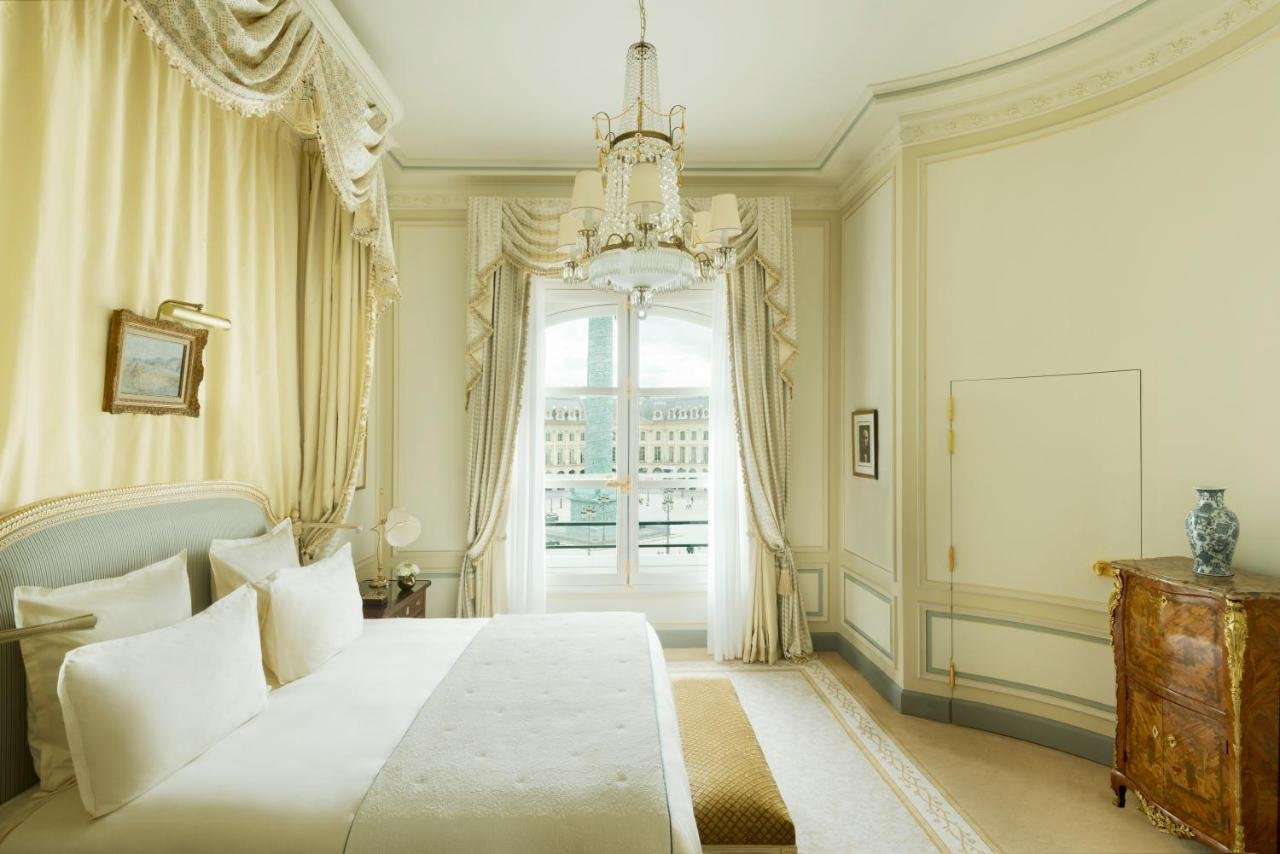 The bedroom view from inside the Marseille suite at the Paris