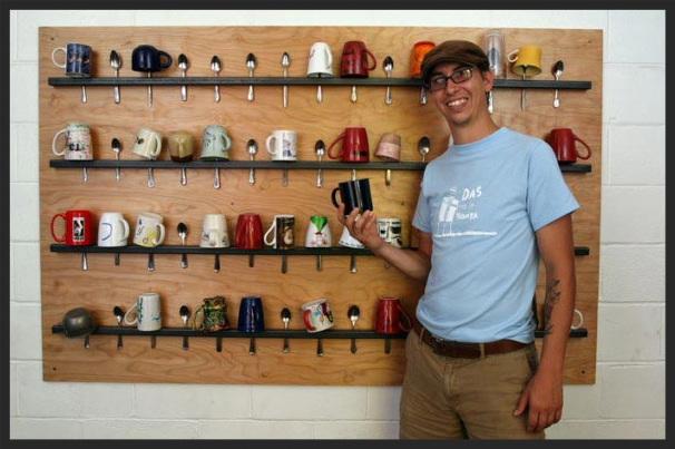 Mug wall designed by Christian Ward for the ready made 100 contest. Link to the site.