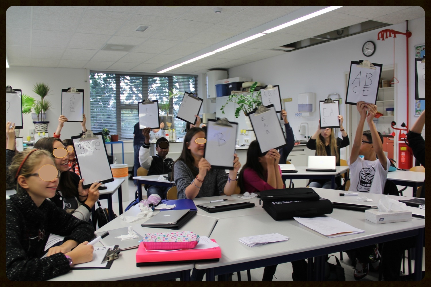 You can see their smiles. Assessment can be fun! You can also see how different their answers were which, in this case, indicated inconsistencies in understanding.