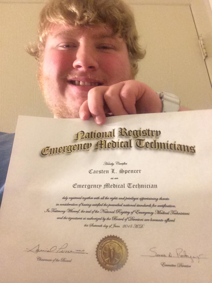 My son's facebook picture once the license arrived in his post box.