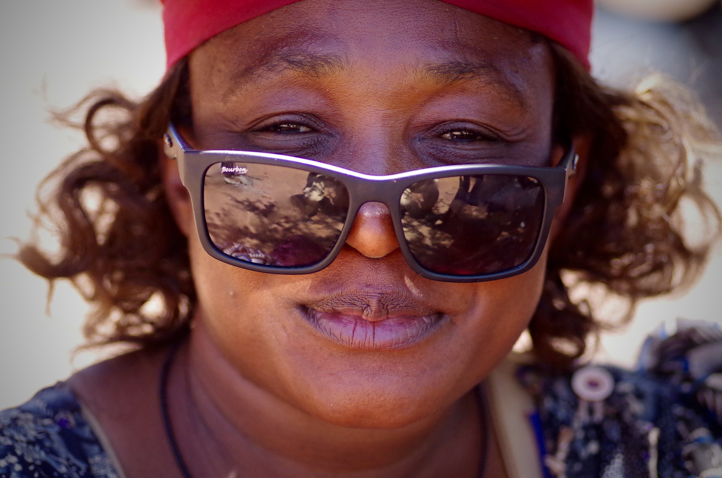 Mabel I found it quite useful to carry a pair of sunglasses around when taking photographs of people in the desert. They kept the glare out of Mabel’s eyes and she fought hard not to break out into a giggle.