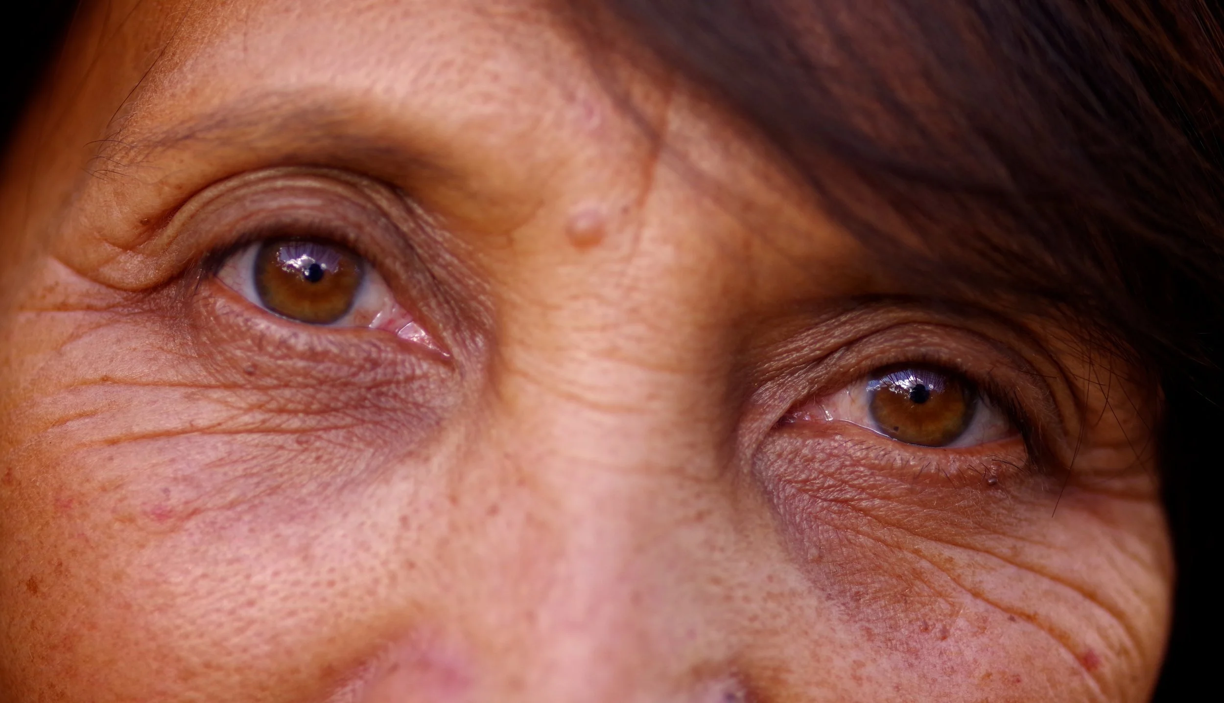 A Guide's Eyes Our guide through the ancient cities had a kindly face and here I focused on her eyes and the gentle wisdom behind them.