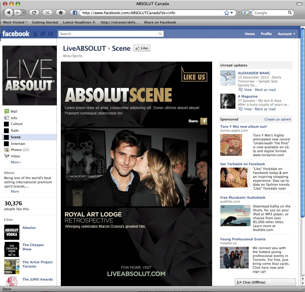 LIVE ABSOLUT Facebook Group