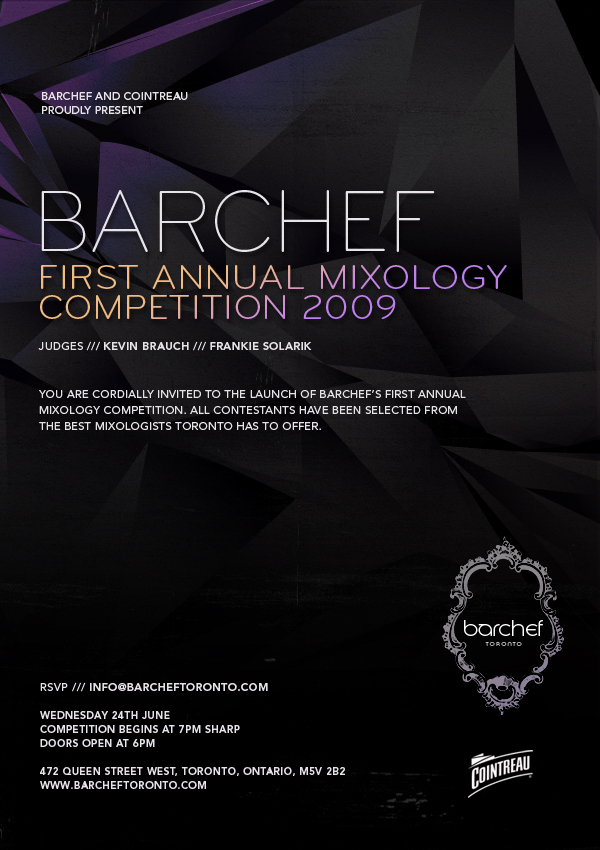 BarChef Mixology Competition 2009 poster design