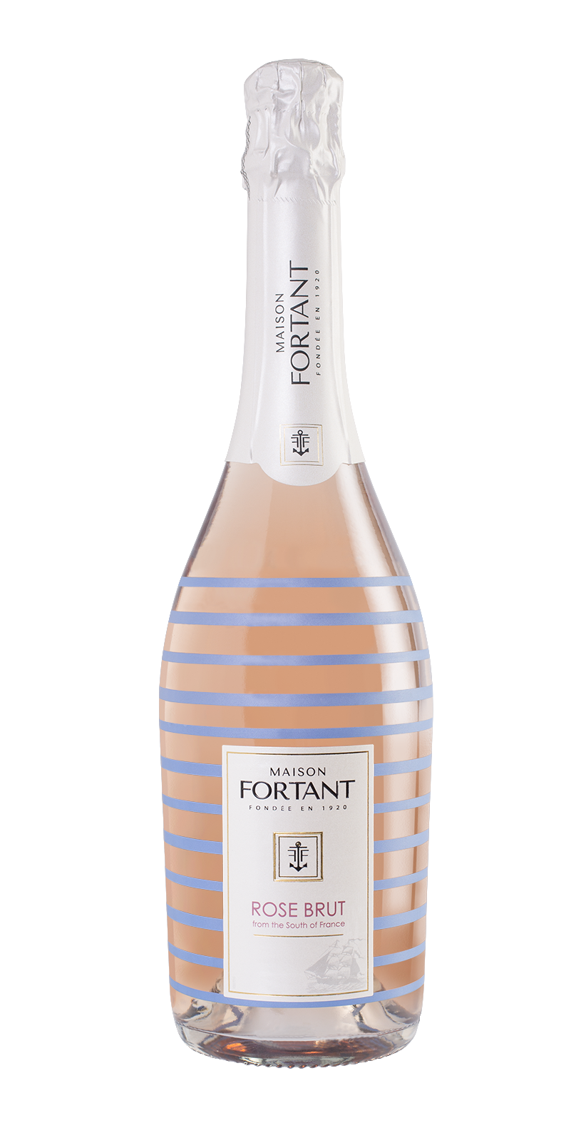 A Light-Colored Wine with a Silkscreened Label and Bottle Art