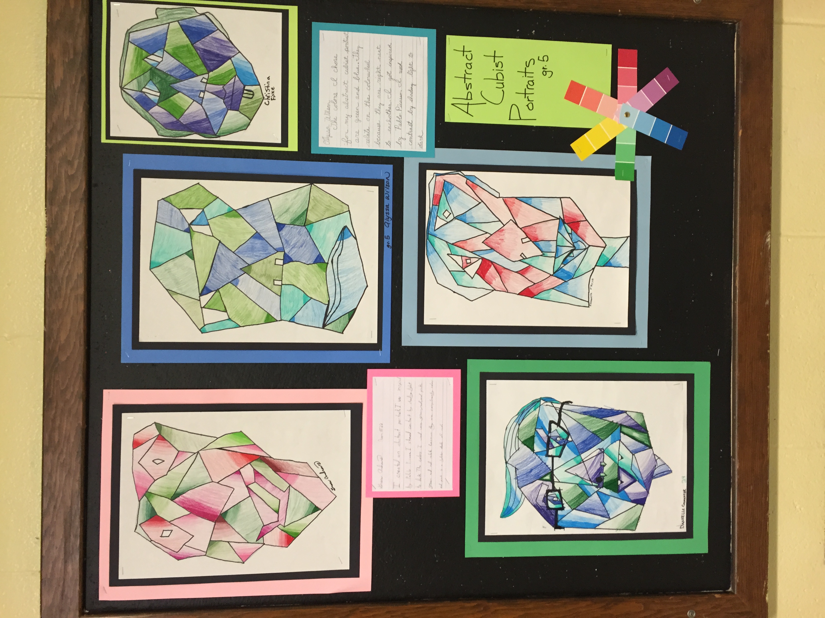 Abstract Cubist Portraits Gr. 5