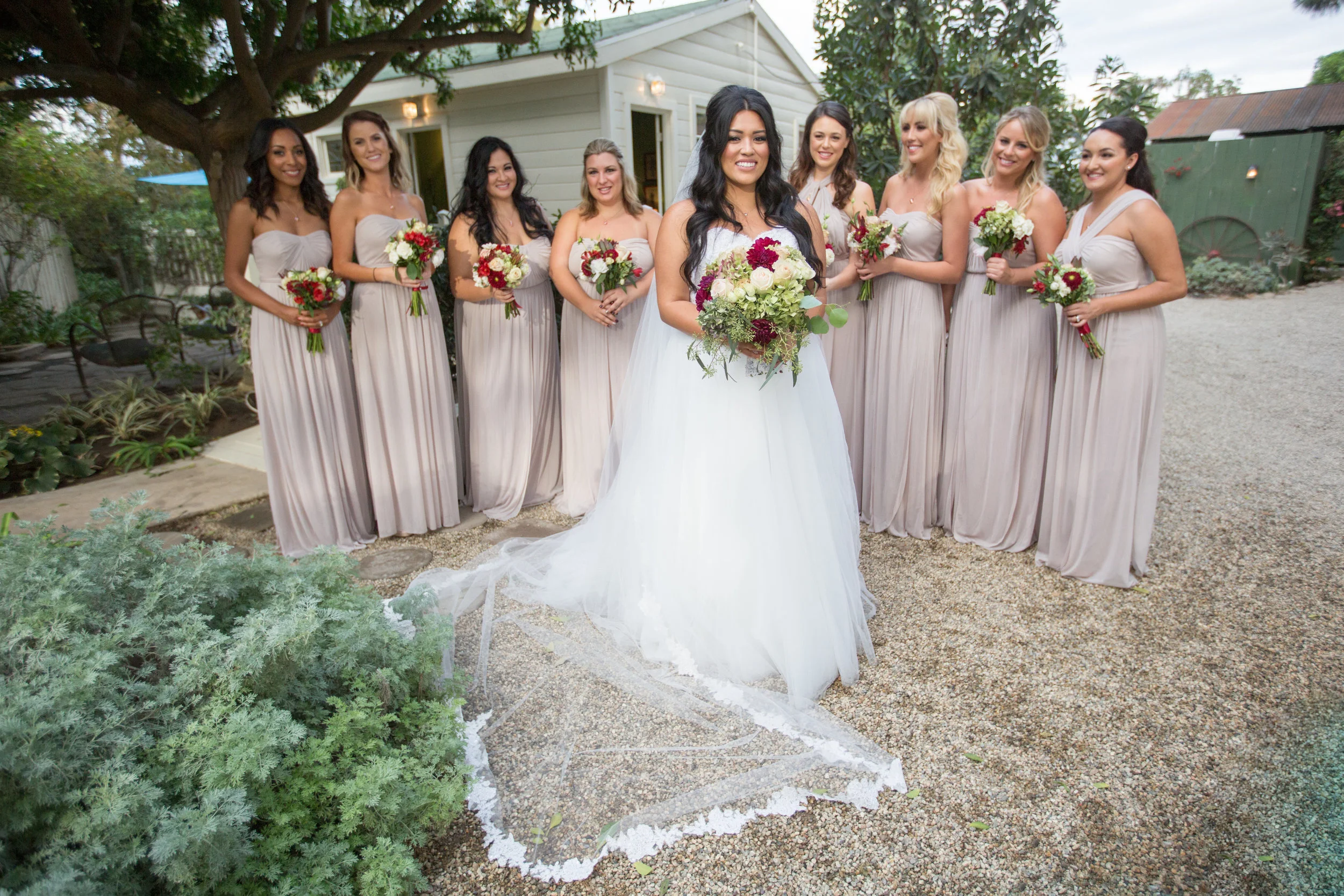 Nude, merlot and blush flowers by Down Emery Lane.