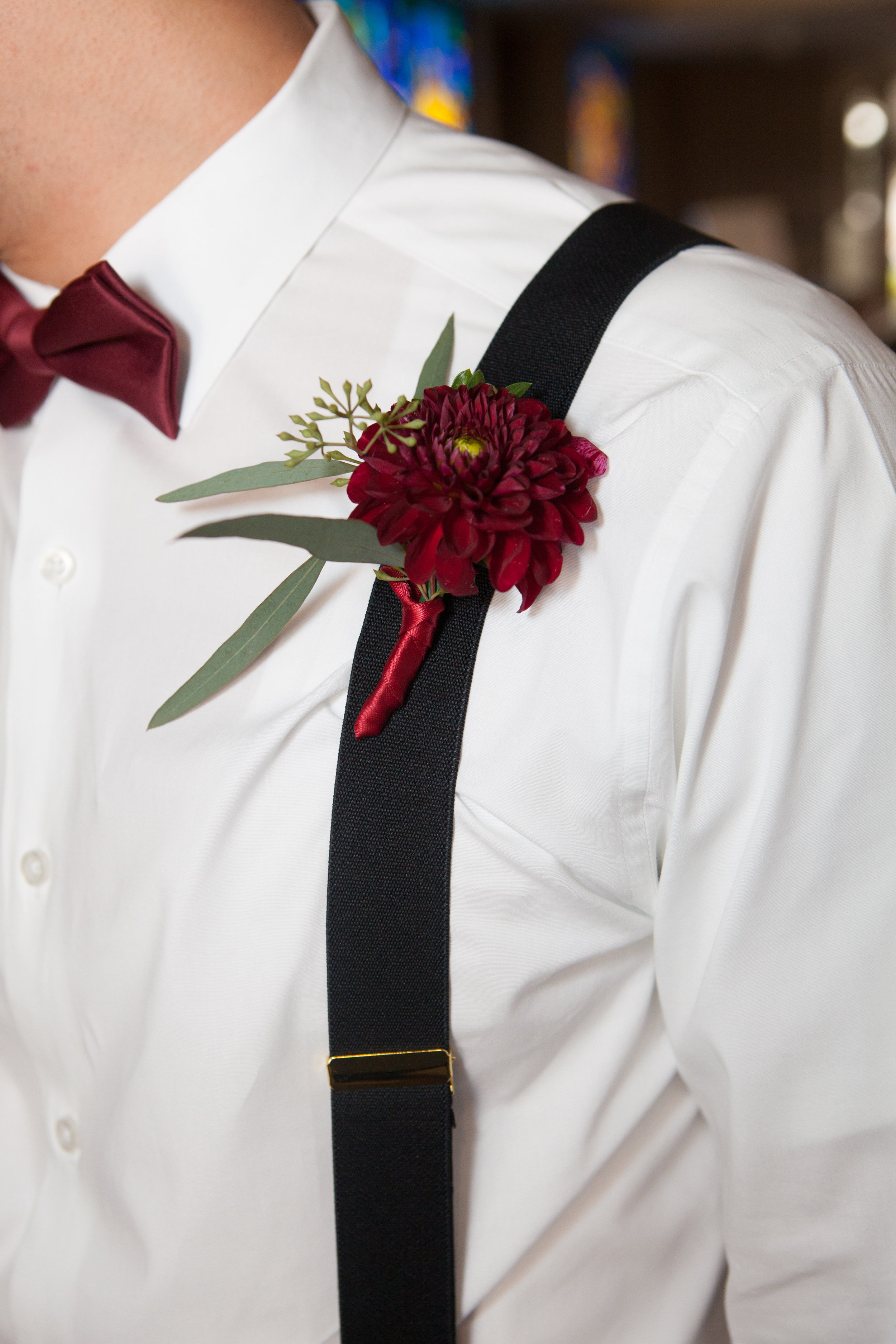 Dahlia Boutonniere by Down Emery Lane.