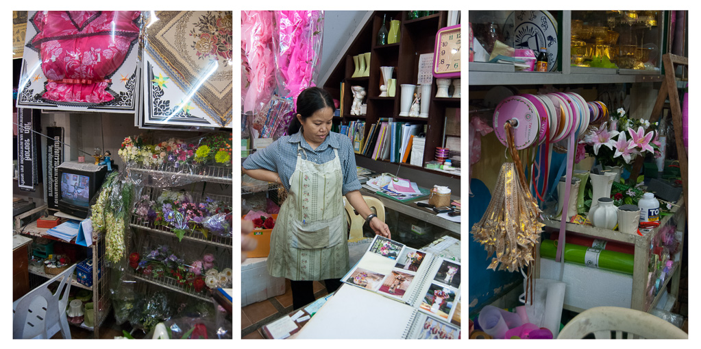Interior of Parichat Flower Shop, Nakhon Si Thammarat City
