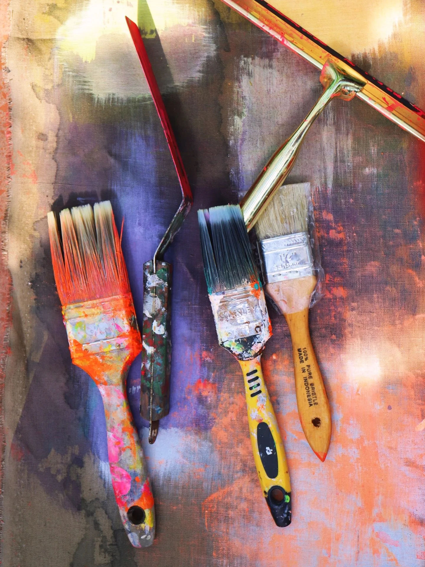 Unpacked. 

The magic wands&hellip;brushes&hellip;begin their quiet work. 

Speaking 
in strokes, in layers, in decisions that can&rsquo;t be undone. 

Each stroke carries a risk. 
Each gesture leans toward something&hellip; 
creation&hellip; or coll