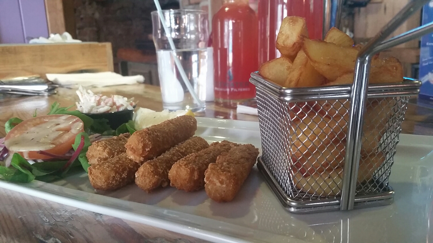 Fish and Chips! A classic! These were some of the best chips I've had plus the little basket is just so cute! 
