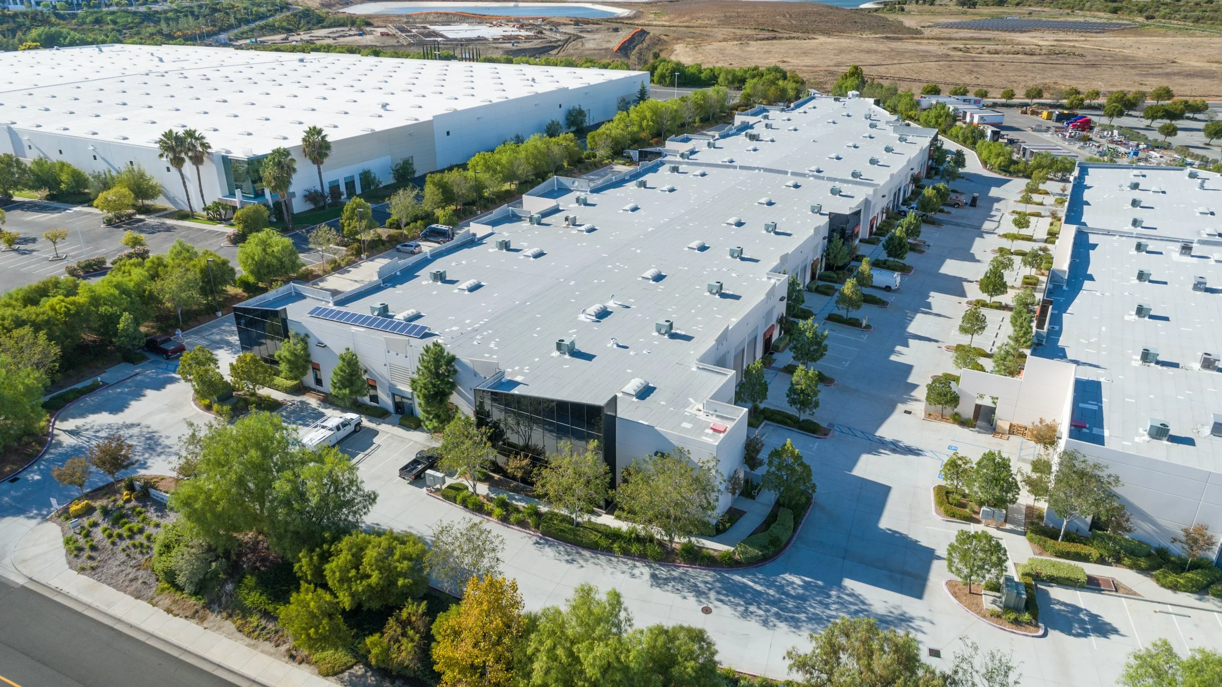 Aerial View of Commercial Office Building 