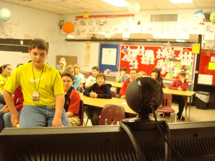 Tristan and other students from Deer Park Junior High.