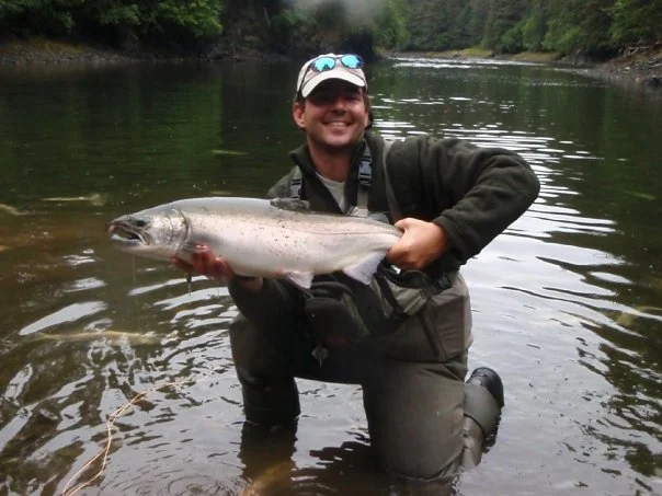 My good pal Eli slaying the salmon in northern New York.