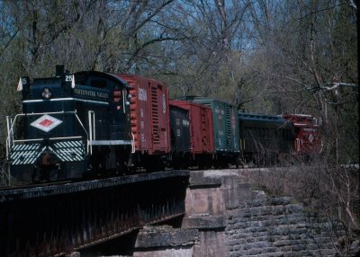  Just south of Laurel we crossed the Whitewater River where the bridge made a perfect photo location. 