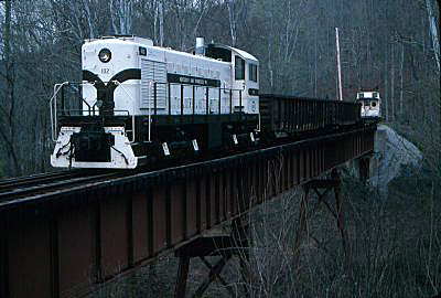  The train headed on to Blue Heron with a stop for the train to pose on the bridge near Camargo. 