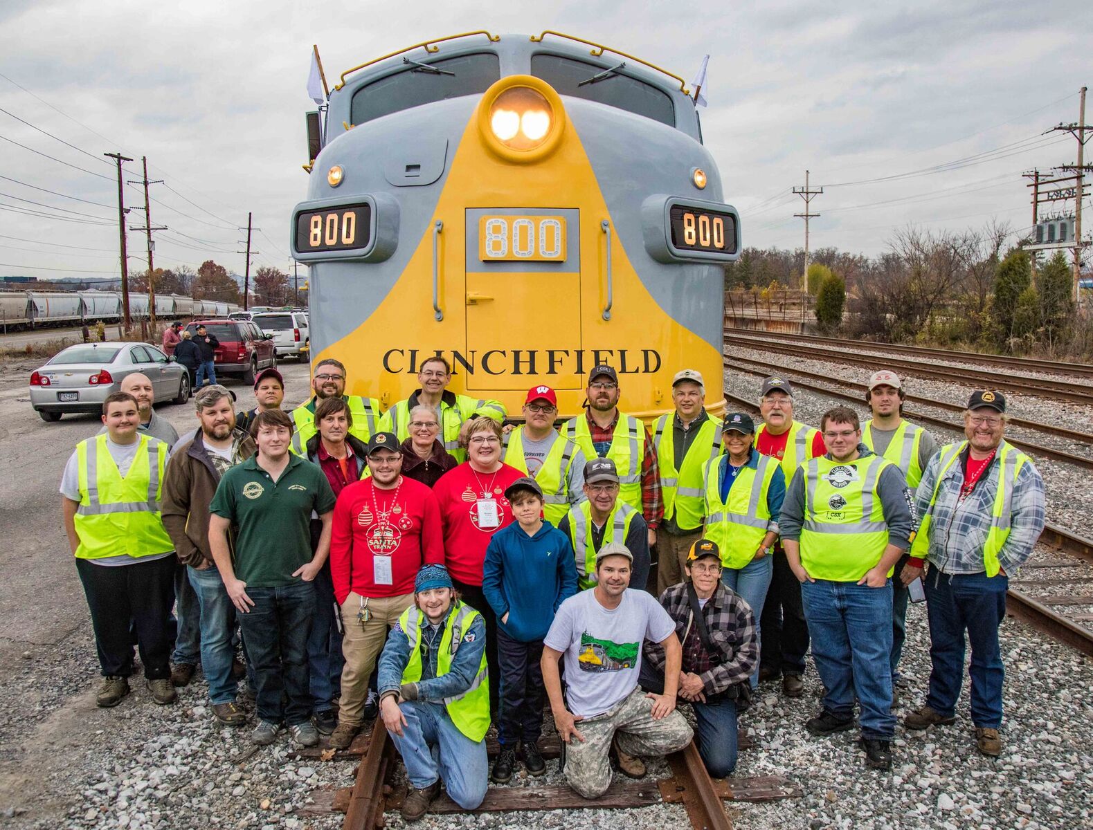  SARM Volunteers and friends that chased the Santa Train.&nbsp;Mark Glucksman photo. 