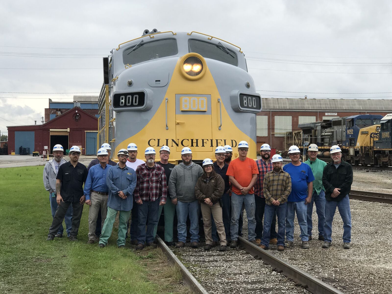Some of the CSX employees involved in the fantastic restoration of CRR 800. Mark Glucksman photo.