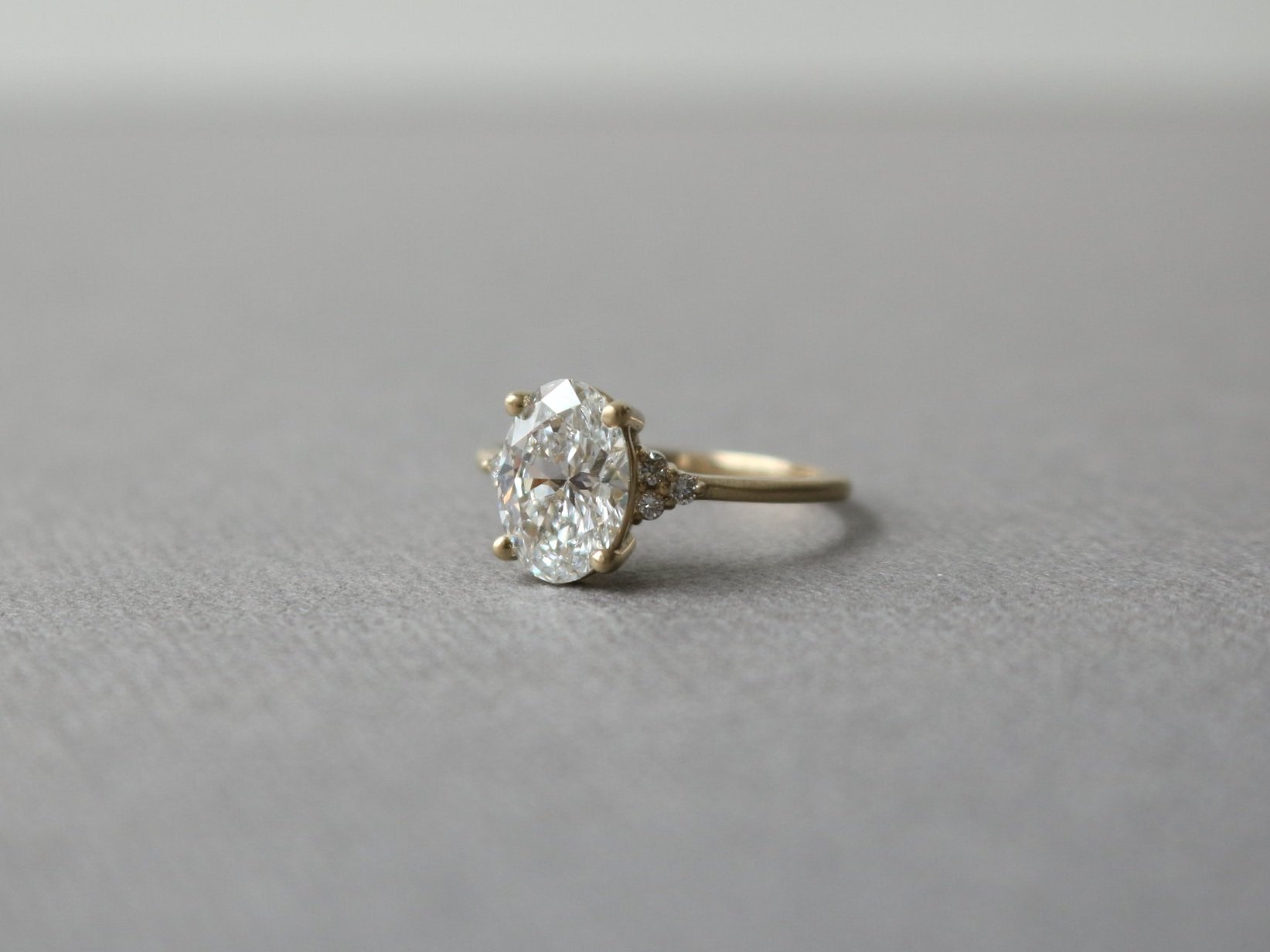 Arlyn Engagement Ring - 1.71ct Lab Grown Oval Diamond + 14ky gold