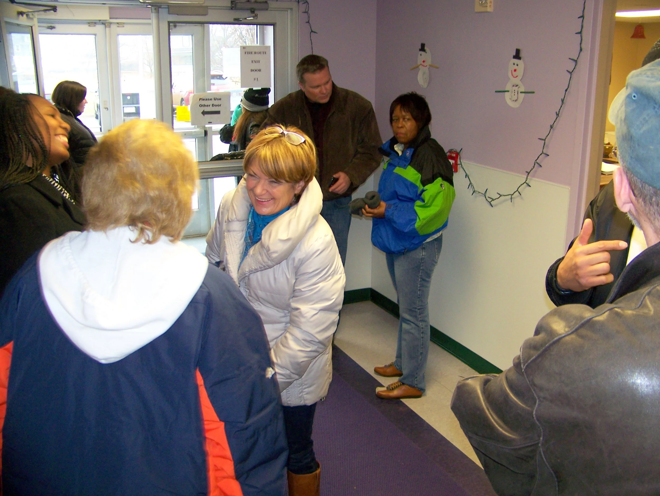 Meeting before "Design Jam" walking tour @ Webber Media Arts Academy