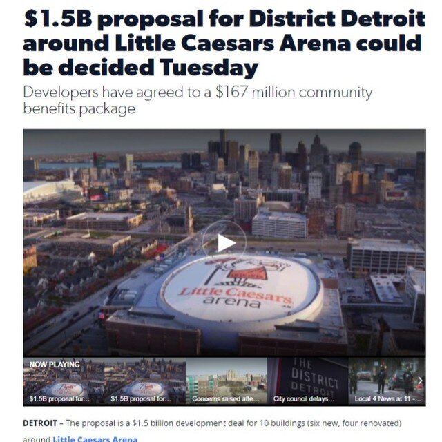 District Detroit, Detroit Center for Innovation possibly being voted on today...No matter which way it goes...COMMUNITY BENEFITS is THE conversation! (Detroit was the first municipality to adopt a Community Benefits Ordinance during the first Distric