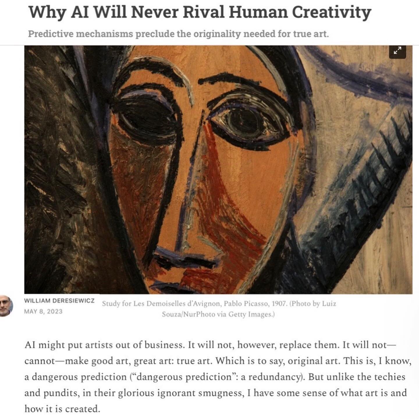 HUMAN Creativity&hellip;is IRREPLACEABLE! The reigning 21st century SKILL 🎨🎨🎨 in the &ldquo;Post-Industrial&rdquo; Age AND the Age of AI 

#creativity #artificialintelligence #humanintelligence #design #designthinking #valueextraction #valuecreati