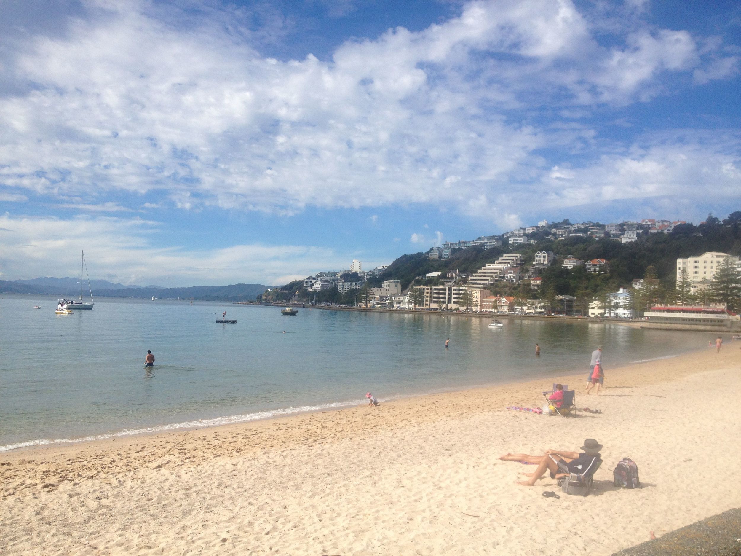 Oriental Bay in the sunshine.