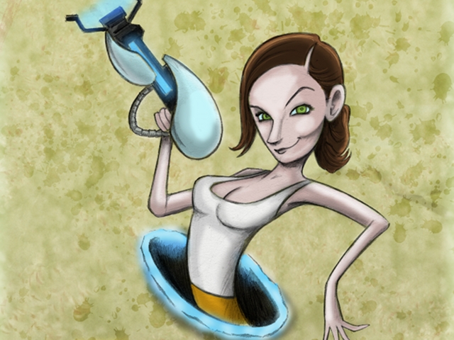 Portal Casey/Chell pin-up prints now available!