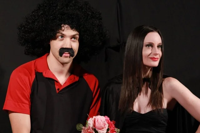 I played "Vampira" on a faux daytime talk show...