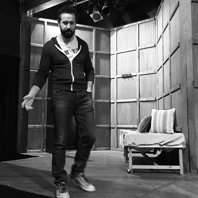 Last line-thru with Jason Weiss before closing night.