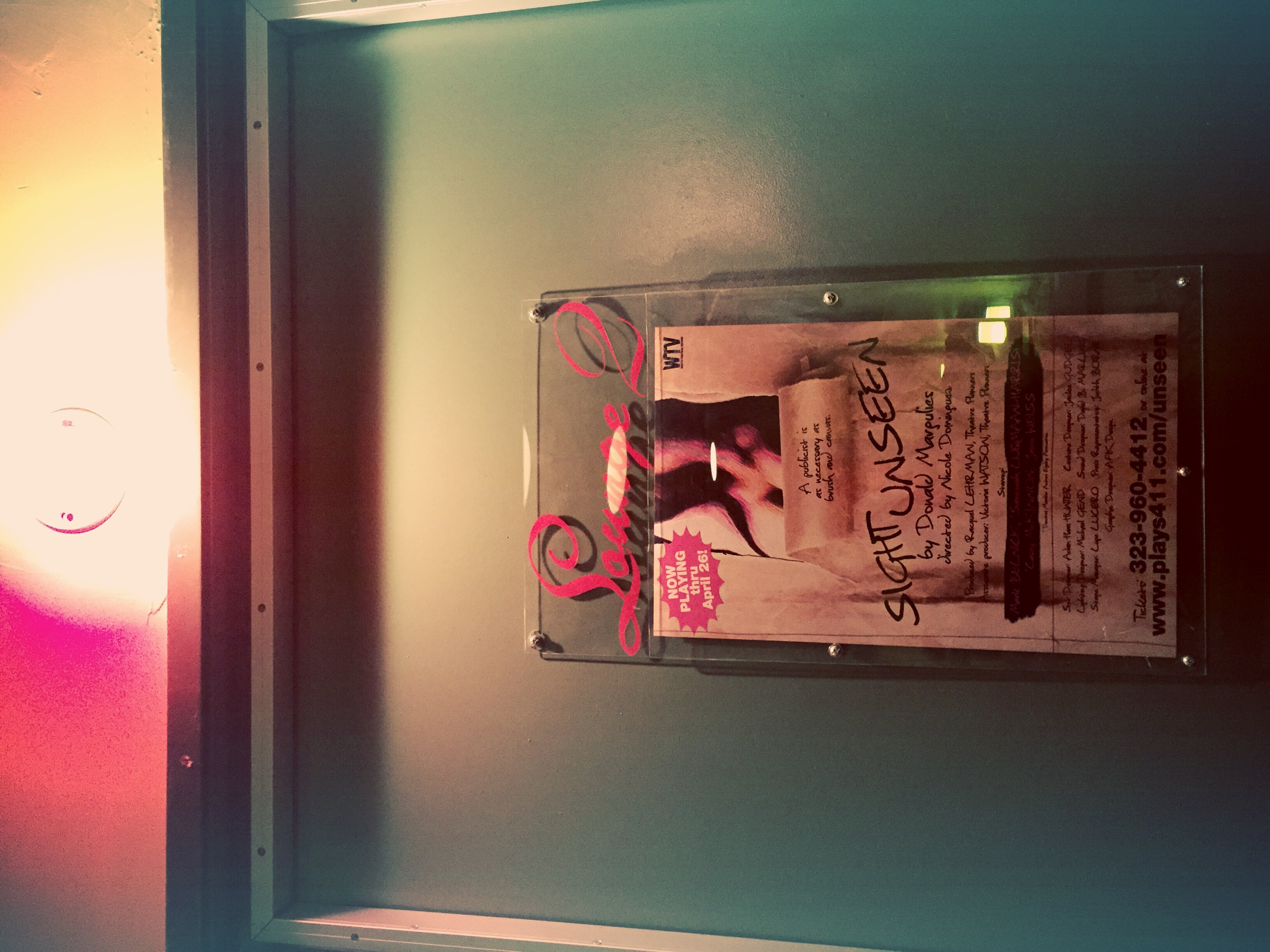 Sight Unseen poster on Closing Night.