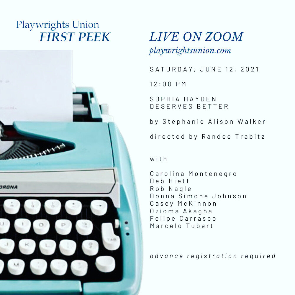 Join me for a reading of 'Sophia Hayden Deserves Better'