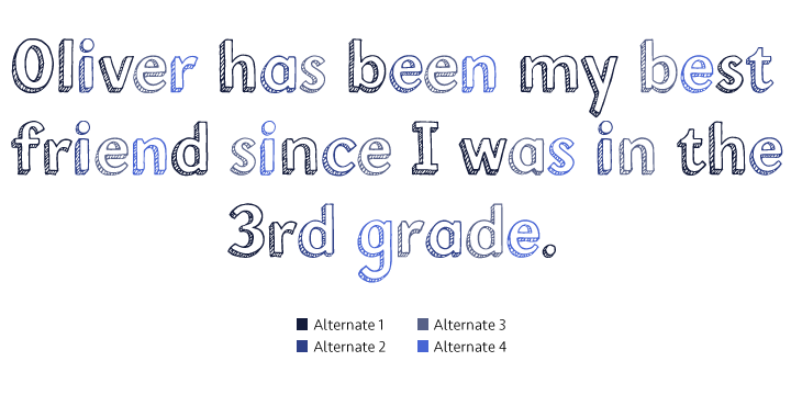 Illustration of how alternate letters are substituted