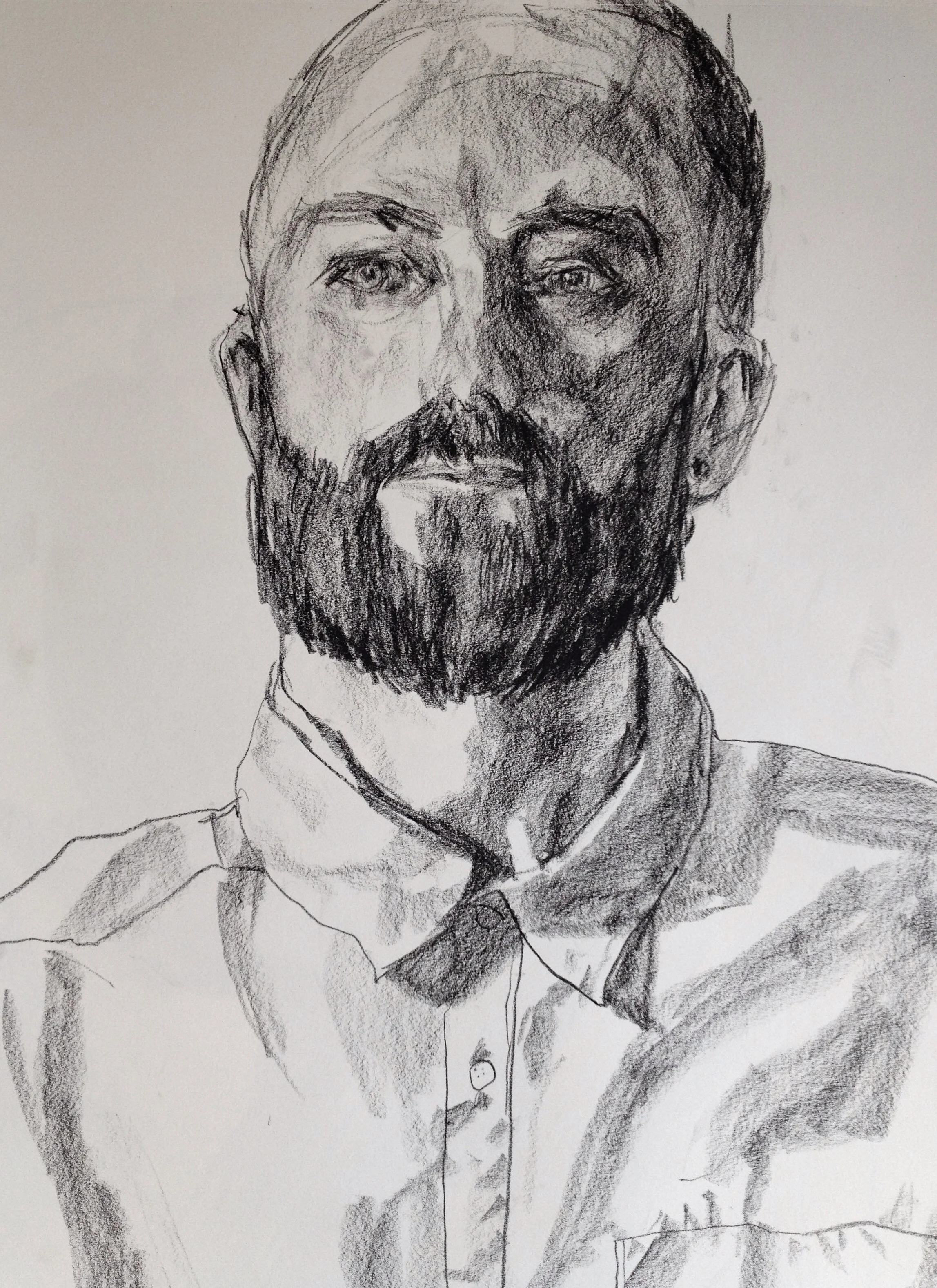 Wade, 20 minute life-drawing, 18 x 24 by Melissa Carmon